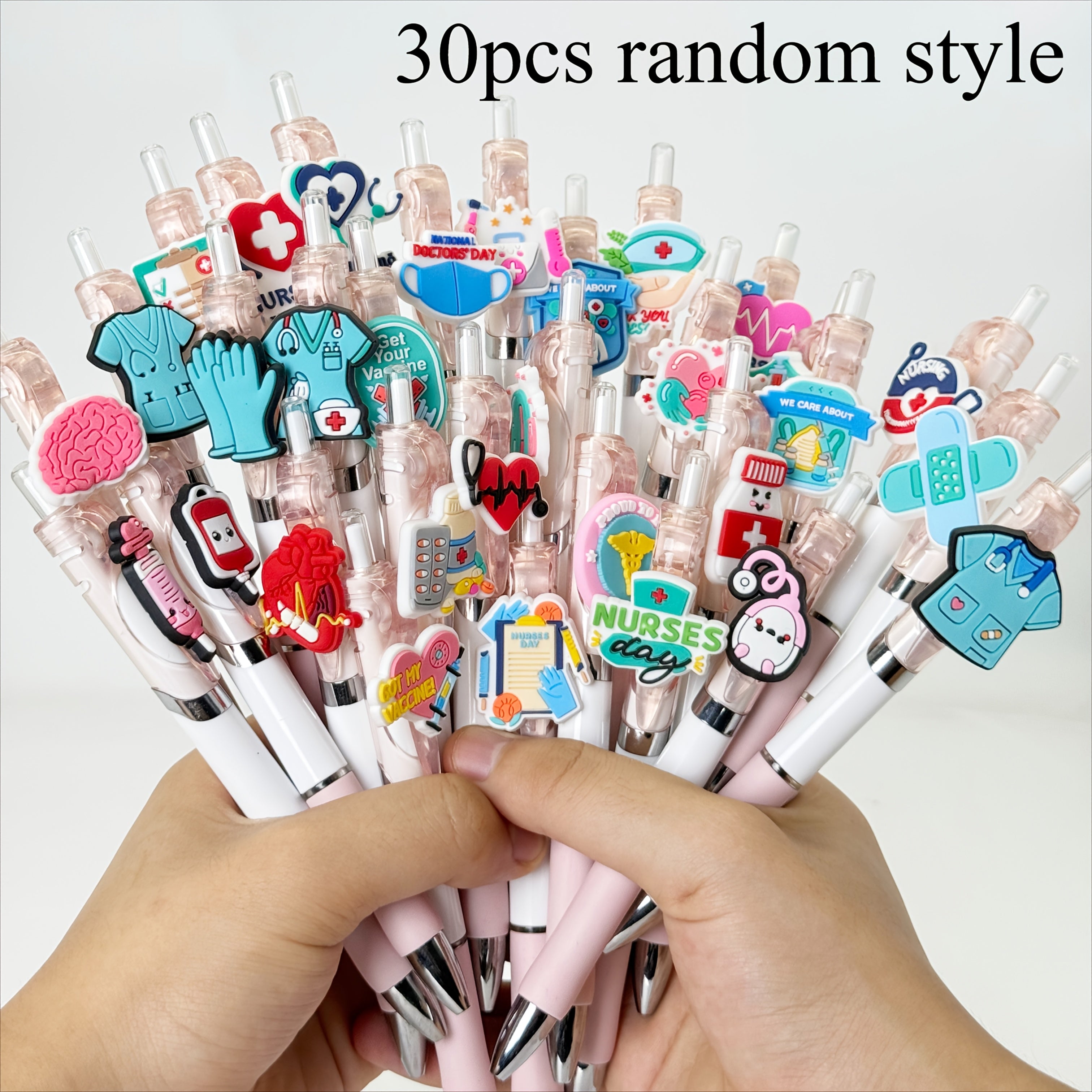 20/30 Retractable Ballpoint Pens from The Medical Series, Solid Color Series, Pens for Doctors And Nurses, Press-Type Gel Pens with Black Ink Refills, Ideal for Signing Medical Documents, a Fun Gift for Office Stationery.