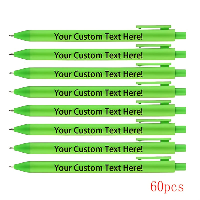 60pcs/set of customized inspirational macaron ballpoint pens, black ink cartridge, can be used as back-to-school season, Christmas and various holiday party gifts, company slogan customization, Corporate Giveaways, Inspirational Presents, Stylish