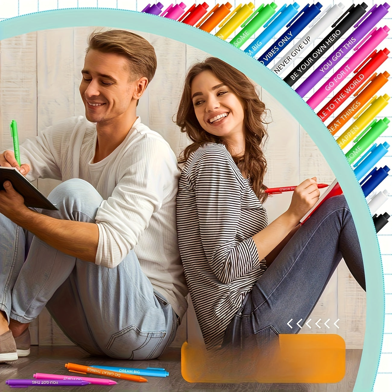 60pcs/set of customized inspirational macaron ballpoint pens, black ink cartridge, can be used as back-to-school season, Christmas and various holiday party gifts, company slogan customization, Corporate Giveaways, Inspirational Presents, Stylish