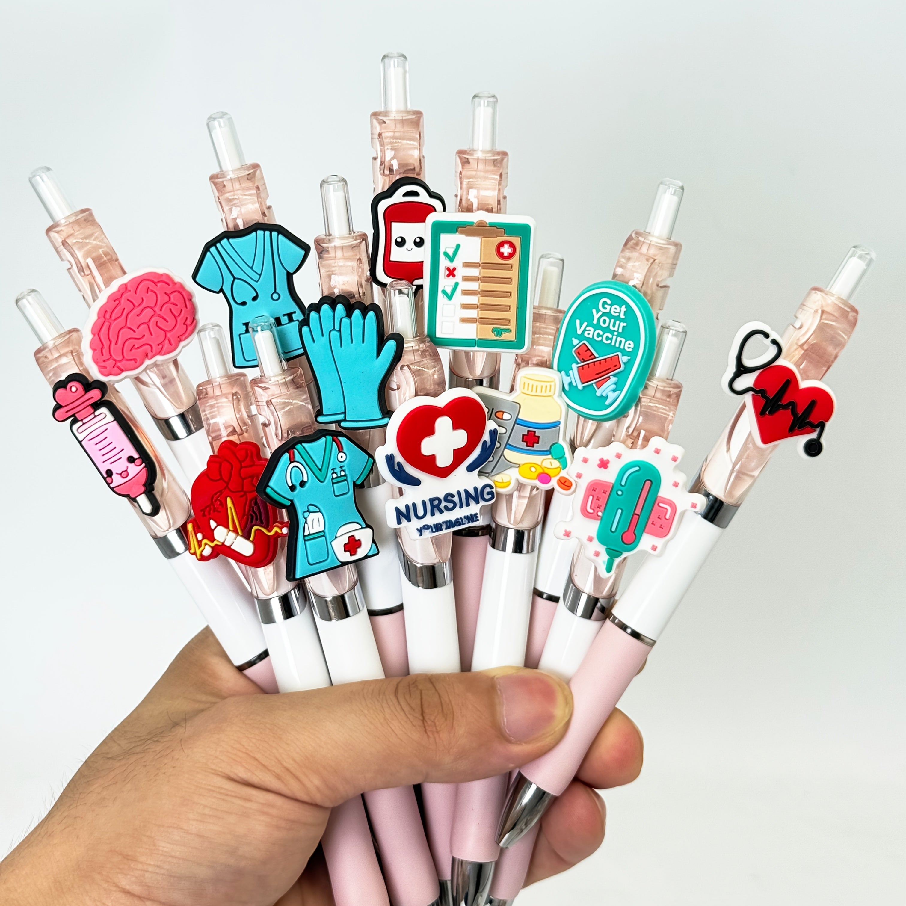 20/30 Retractable Ballpoint Pens from The Medical Series, Solid Color Series, Pens for Doctors And Nurses, Press-Type Gel Pens with Black Ink Refills, Ideal for Signing Medical Documents, a Fun Gift for Office Stationery.