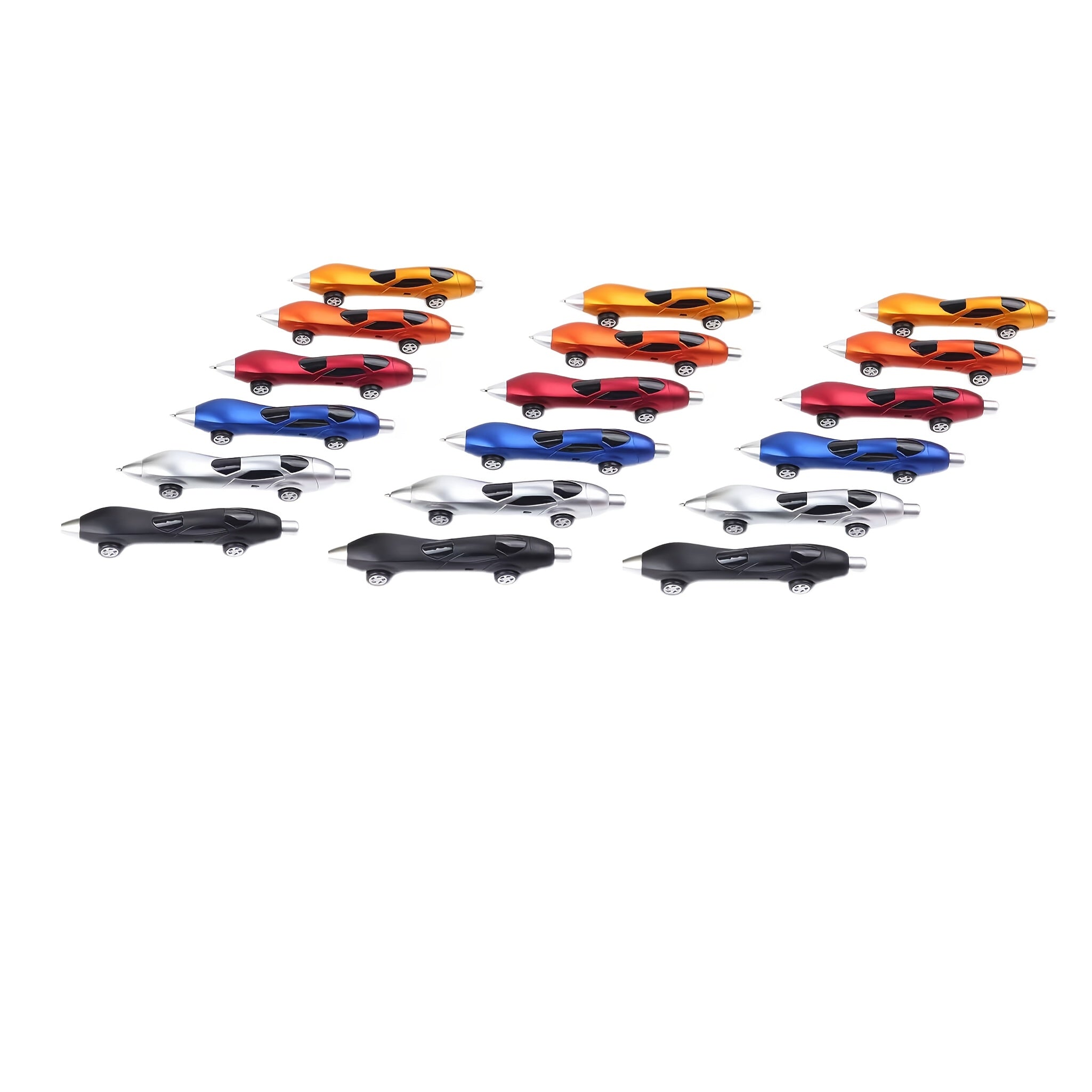 12/18pcs Assorted Retractable Ballpoint Pens, Ergonomic Fine Point, Cartoon/Animals/Fantasy/Superhero Themes, Novelty Racing Design, Ideal for Students, Office Stationery, Party Favors