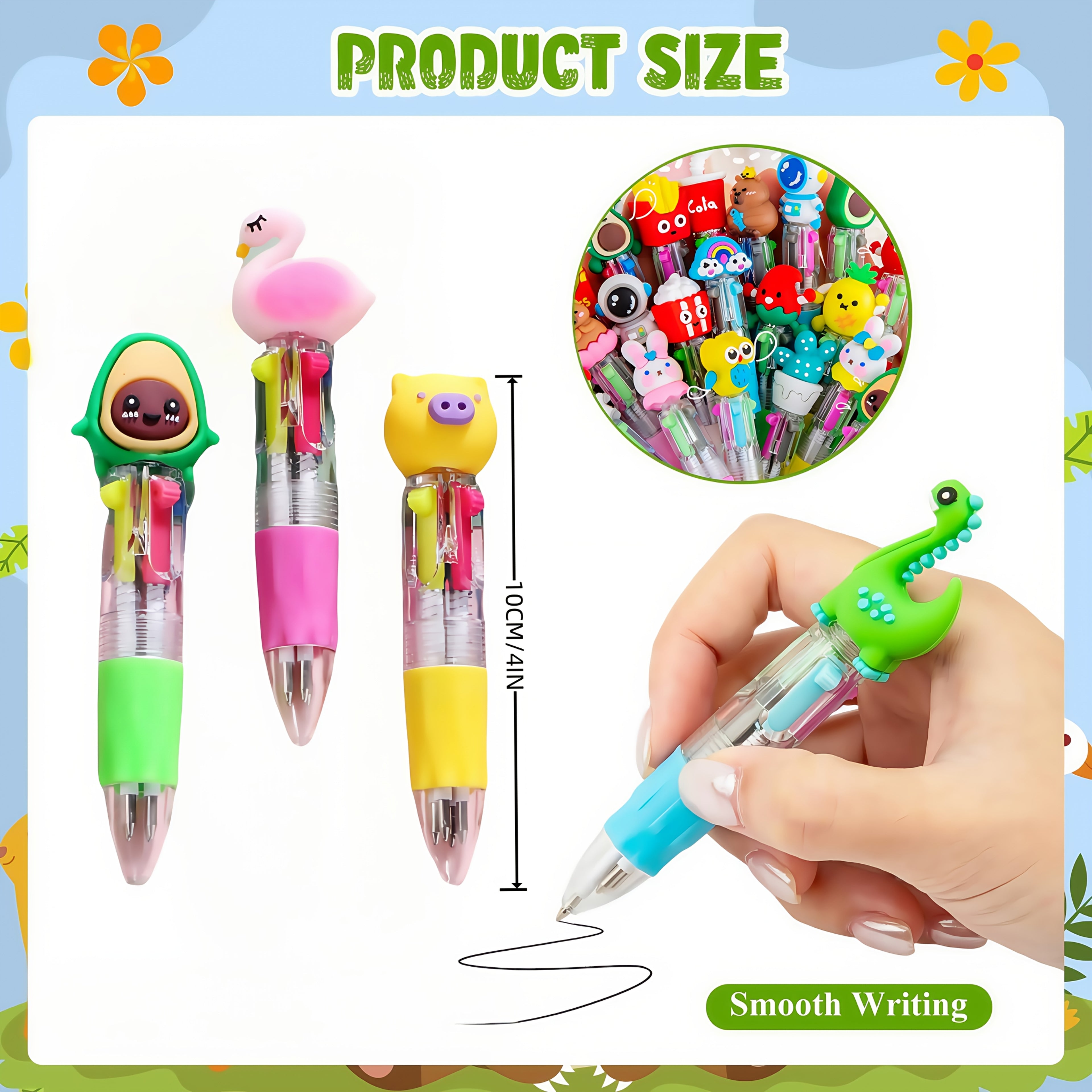 27 Colorful Ballpoint Pens, Creative Four-Color Pens, Cute Stationery Set, Adorable School Supplies, Retractable Fountain Pens, Student Signature Pens, Suitable for Classroom Reward Gifts And Office Use, Back-To-School Supplies, Party And Birthday Gifts.