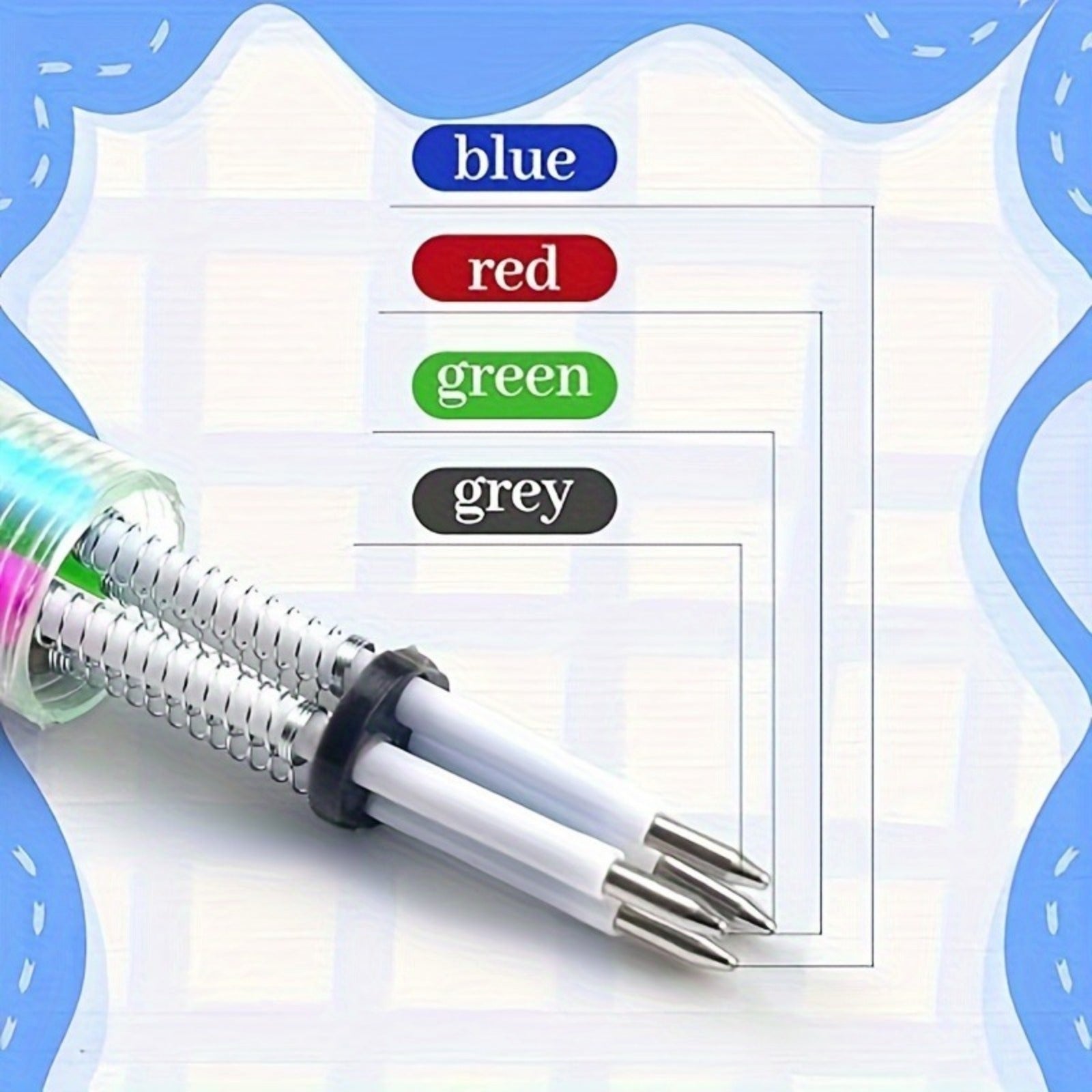 6/20pcs/set Cute Cartoon Mini Retractable Round Ballpoint Pens, 4-in-1 Colorful Round Ballpoint Pens, Medium Point, Oval Shape with Soft Silicone Grip, Suitable for School, Study Supplies, Prizes and Gifts