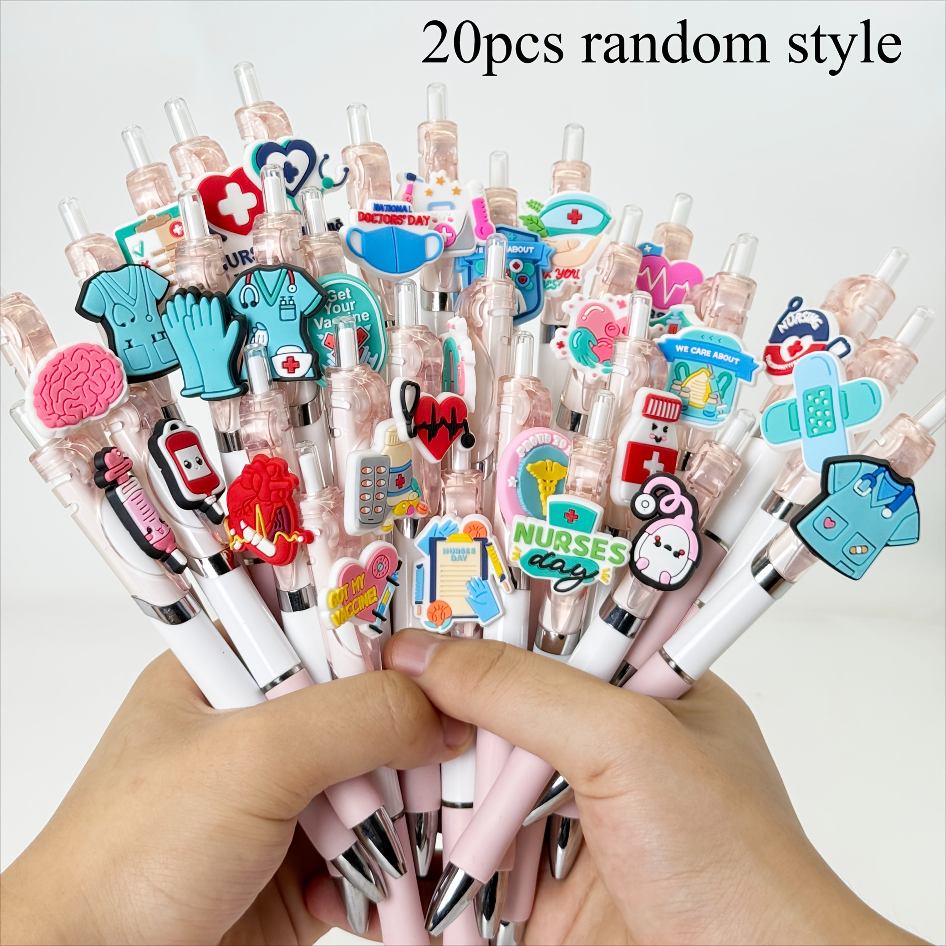 20/30 Retractable Ballpoint Pens from The Medical Series, Solid Color Series, Pens for Doctors And Nurses, Press-Type Gel Pens with Black Ink Refills, Ideal for Signing Medical Documents, a Fun Gift for Office Stationery.
