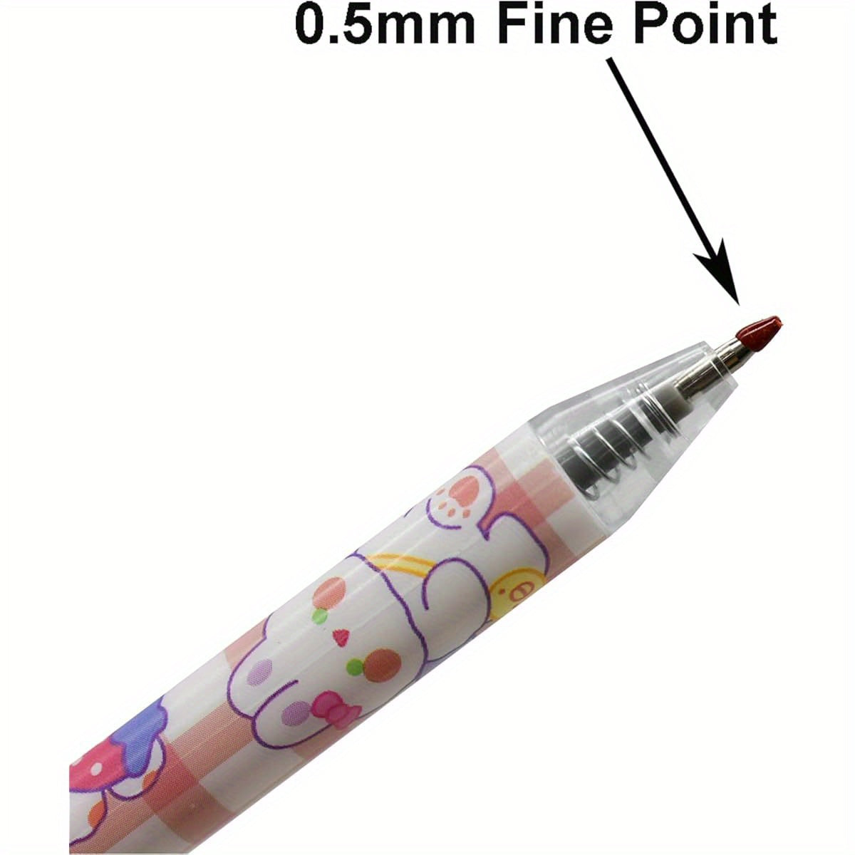 12pcs Rabbits Carrots Gel Pen Cute Cartoon Pens Retractable Printing Pen Black Ink Office Supply, Office Supplies, Study Tools, Fun Design, Whimsical Pens, Durable Pen, Retractable Mechanism, Gel Ink Pen, Cartoon Stationery, Stationery, Back to, Cute Gel