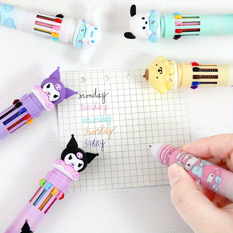Sanrio Collection Multicolor Pens 6pcs