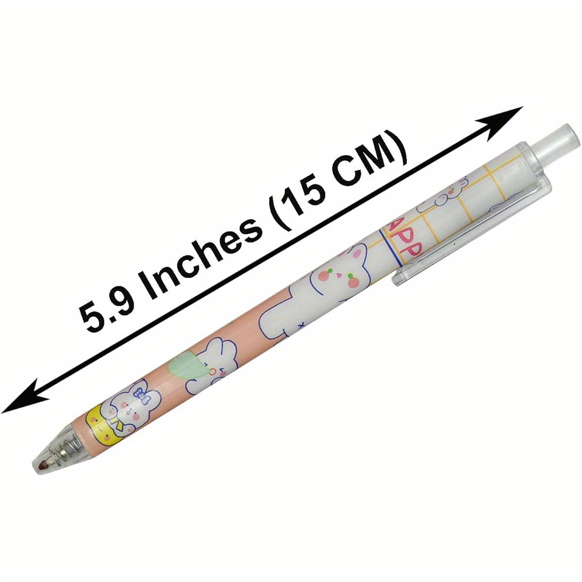 12pcs Rabbits Carrots Gel Pen Cute Cartoon Pens Retractable Printing Pen Black Ink Office Supply, Office Supplies, Study Tools, Fun Design, Whimsical Pens, Durable Pen, Retractable Mechanism, Gel Ink Pen, Cartoon Stationery, Stationery, Back to, Cute Gel