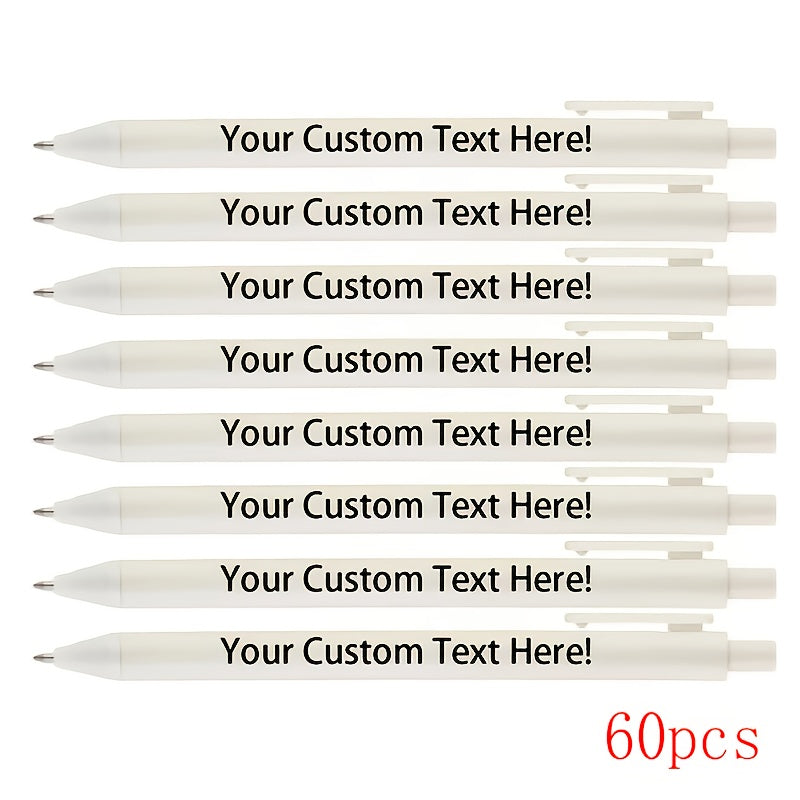 60pcs/set of customized inspirational macaron ballpoint pens, black ink cartridge, can be used as back-to-school season, Christmas and various holiday party gifts, company slogan customization, Corporate Giveaways, Inspirational Presents, Stylish