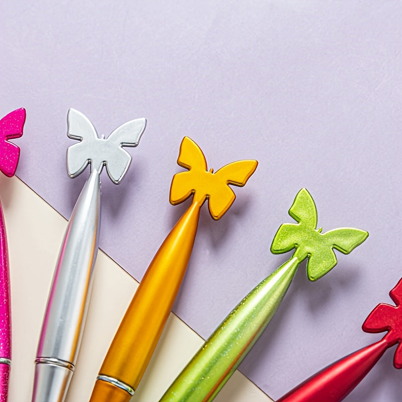 Free Custom Logo 100pcs/200pcs/300pcs Plastic Cartoon Rotating Butterfly Pens Gift Promotional Pens with Printable Logo