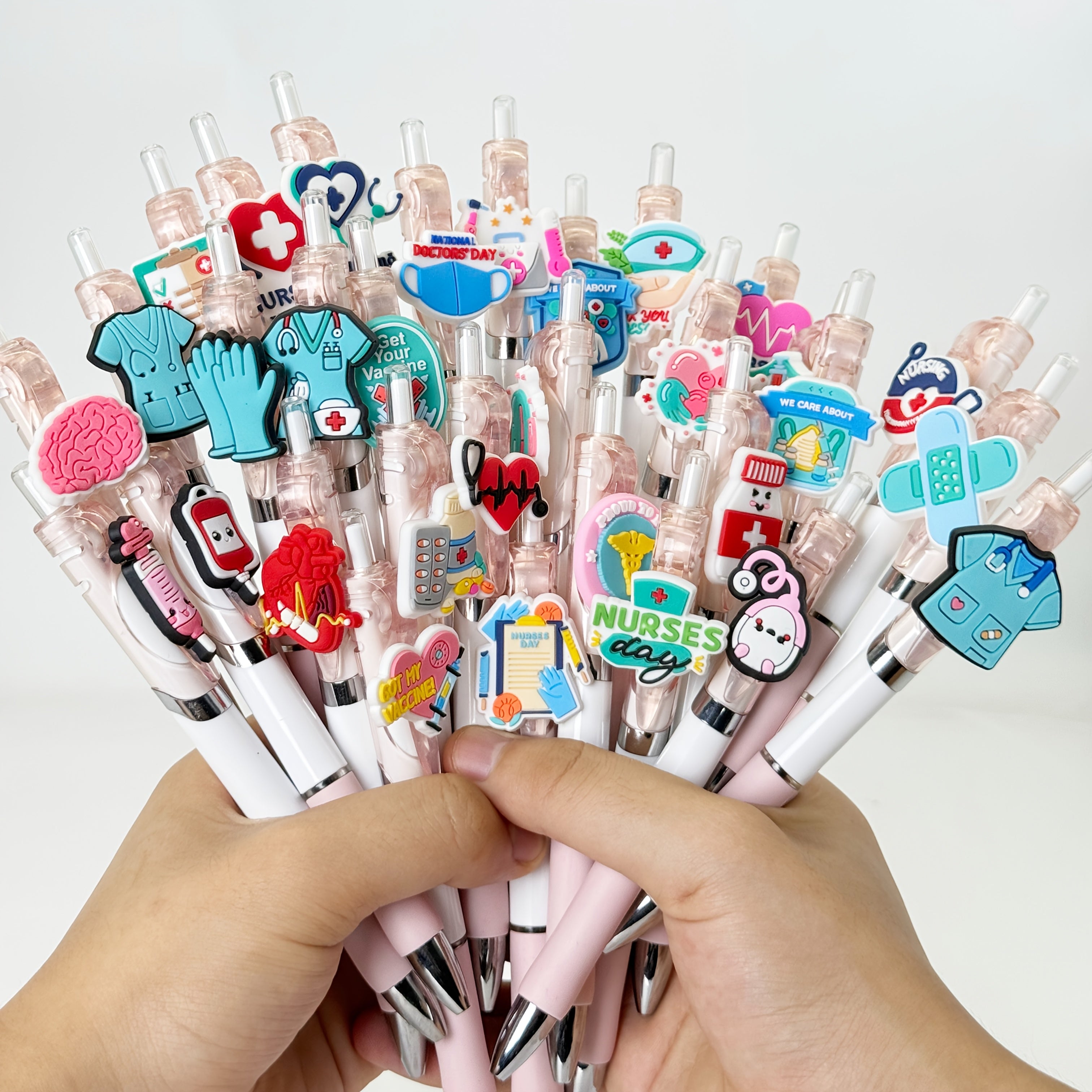 20/30 Retractable Ballpoint Pens from The Medical Series, Solid Color Series, Pens for Doctors And Nurses, Press-Type Gel Pens with Black Ink Refills, Ideal for Signing Medical Documents, a Fun Gift for Office Stationery.