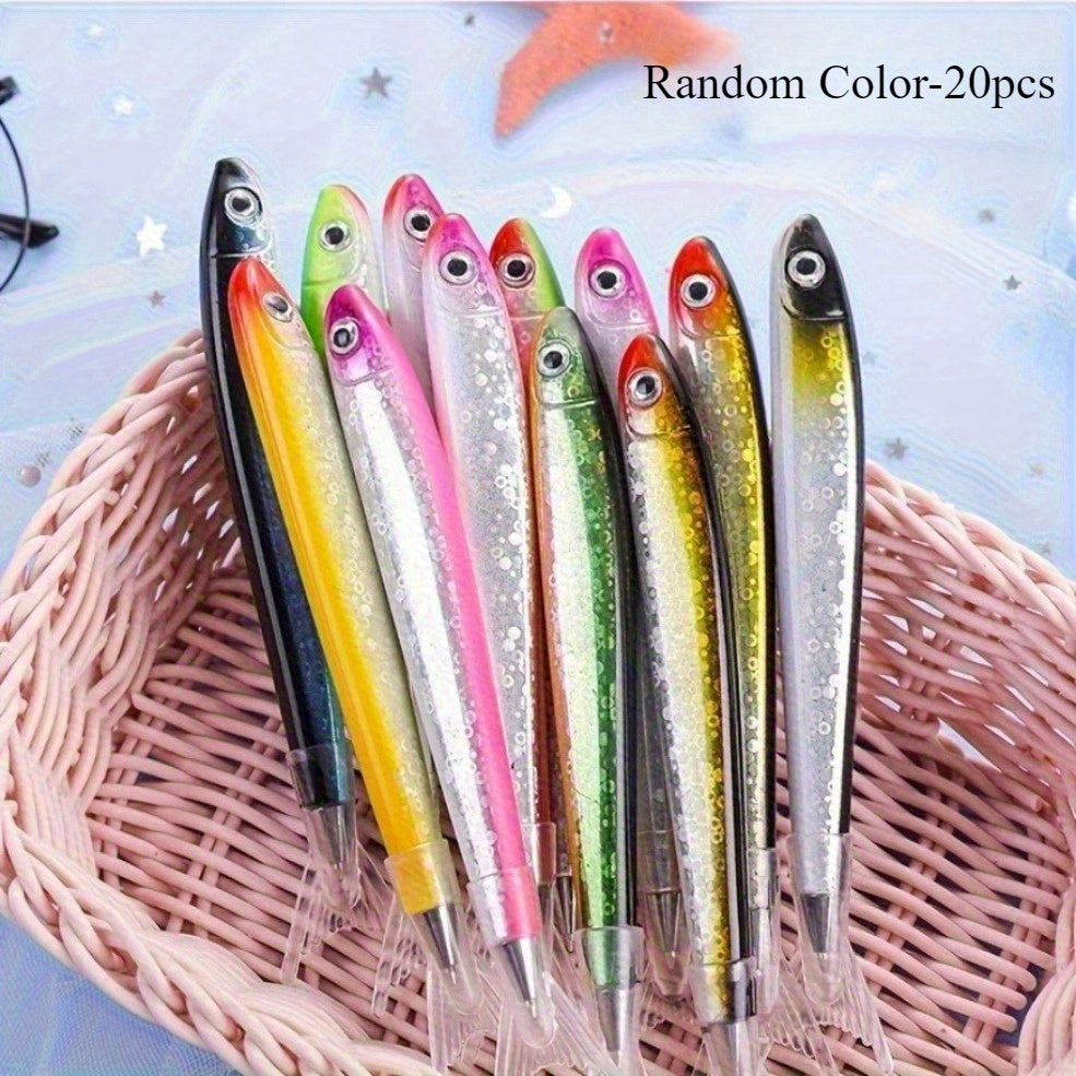 [20pcs Creative Fish Pens] 20pcs Random New Special Creative Fish Ballpoint Pen | Ocean Signature Stationery for School Office Supply | Best Gift Choice, Weird Stuff, Unusual Items, Cute School Supplies