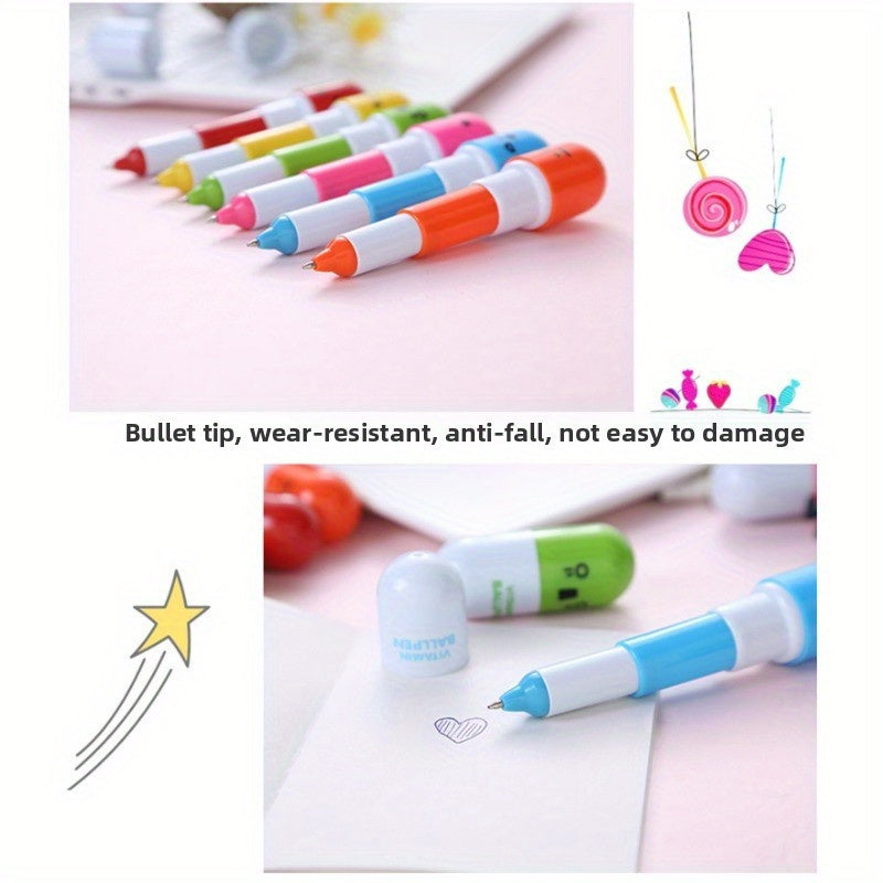 Set of 6 Cartoon-Themed Gel Pens That Can Expand, Ideal for Use As Rewards in Classrooms Or As Gifts for Friends.