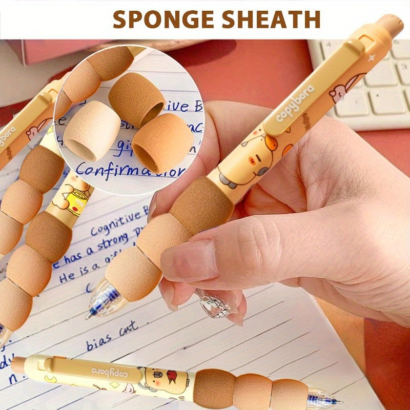 4pcs Cute Cartoon ybara Erasable Retrble PensErasable Gel Ink Pens0.5mm 0.5mm Cute ybara Mechanical Pencils Lead Refills Erasers for Office School ps, Pens, Writing Tools, Office Stationery, Fun Writing Tools, Stylish Pens, Retractable Mechanism, Smooth