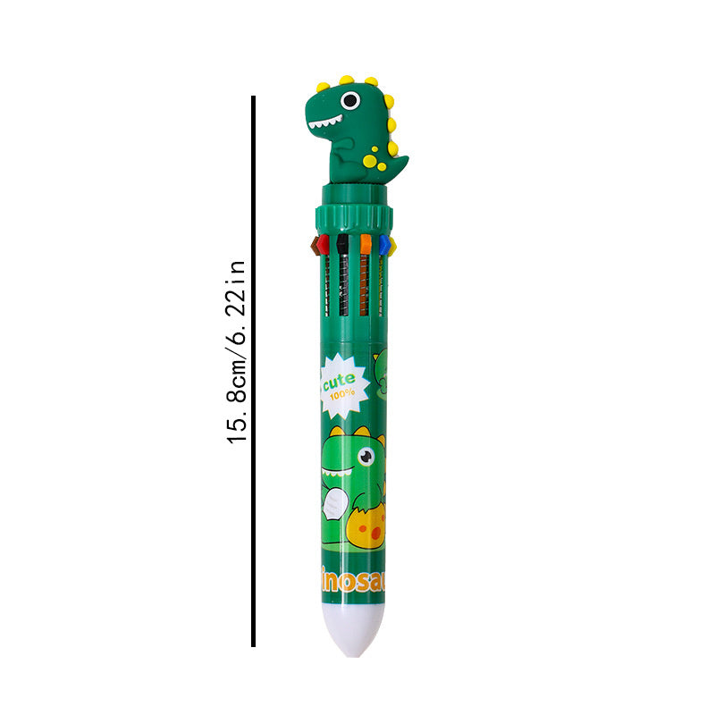 36pcs 0.5mm Cartoon Dinosaur Retractable Ballpoint Pens - Cute Multi-Color Dinosaur Design, Fine Tip for Precise Writing, Perfect for School, Office, and Creative Stationery, Dinosaur Gifts, School Stationery, Playful Design, Vibrant Colors