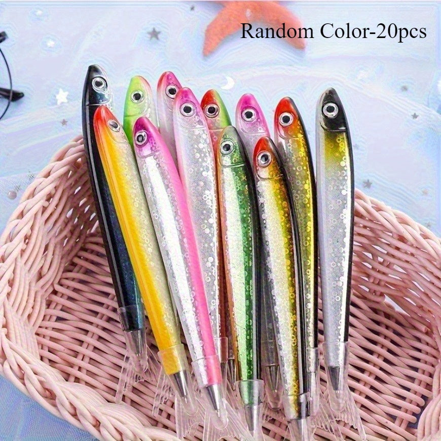 [20pcs Creative Fish Pens] 20pcs Random New Special Creative Fish Ballpoint Pen | Ocean Signature Stationery for School Office Supply | Best Gift Choice, Weird Stuff, Unusual Items, Cute School Supplies