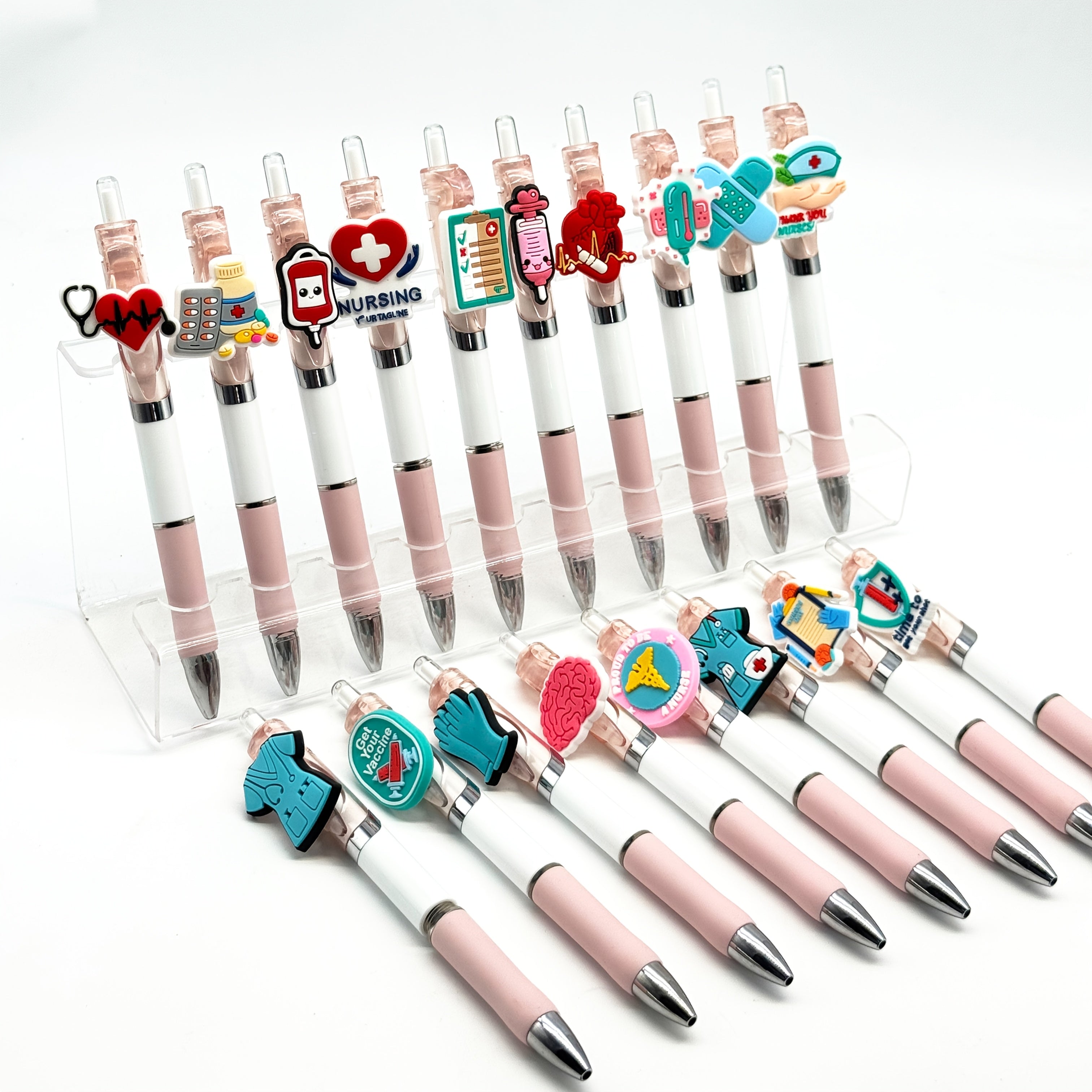 20/30 Retractable Ballpoint Pens from The Medical Series, Solid Color Series, Pens for Doctors And Nurses, Press-Type Gel Pens with Black Ink Refills, Ideal for Signing Medical Documents, a Fun Gift for Office Stationery.