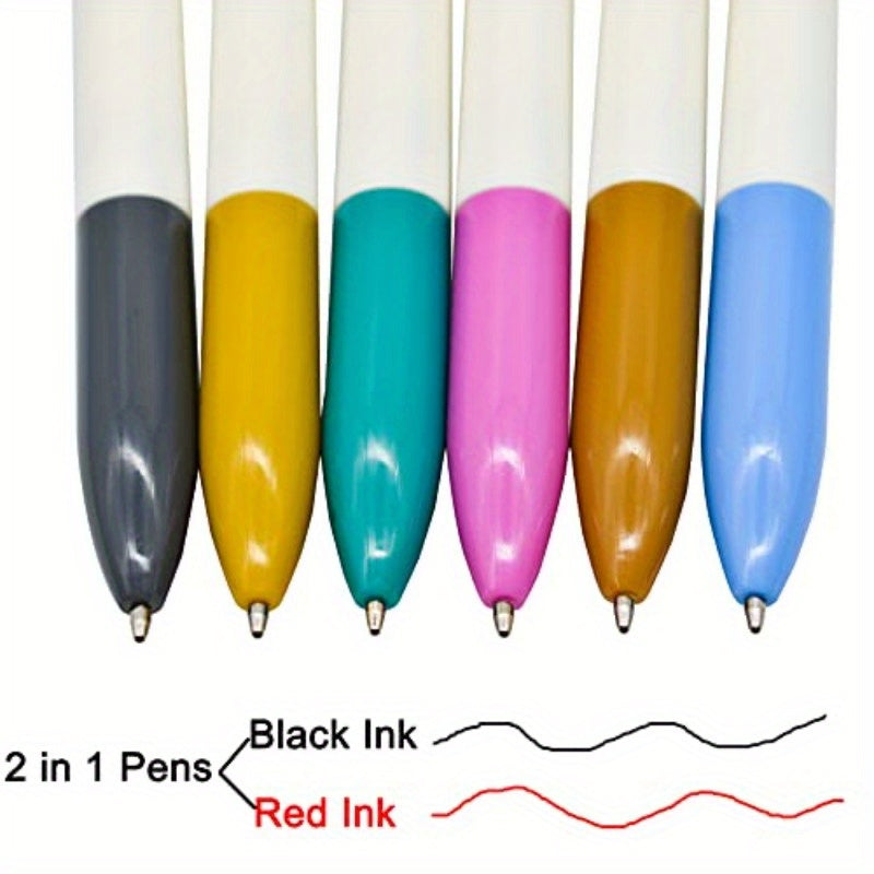 24pcs Dog Ballpoint Pen Cute Cartoon Animal Pens 2in 1 Retractable Pen Black Red Gel Ink for Office School Stationery Supplies, Note Taking Accessory, Everyday Writing Tool, Animal Themed Pen, Gel Ink Pen, Dog Shape Pen, Cute Cartoon Design, Smooth Gel