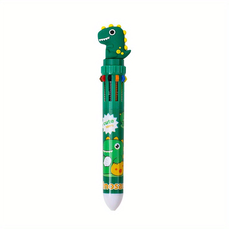 36pcs 0.5mm Cartoon Dinosaur Retractable Ballpoint Pens - Cute Multi-Color Dinosaur Design, Fine Tip for Precise Writing, Perfect for School, Office, and Creative Stationery, Dinosaur Gifts, School Stationery, Playful Design, Vibrant Colors