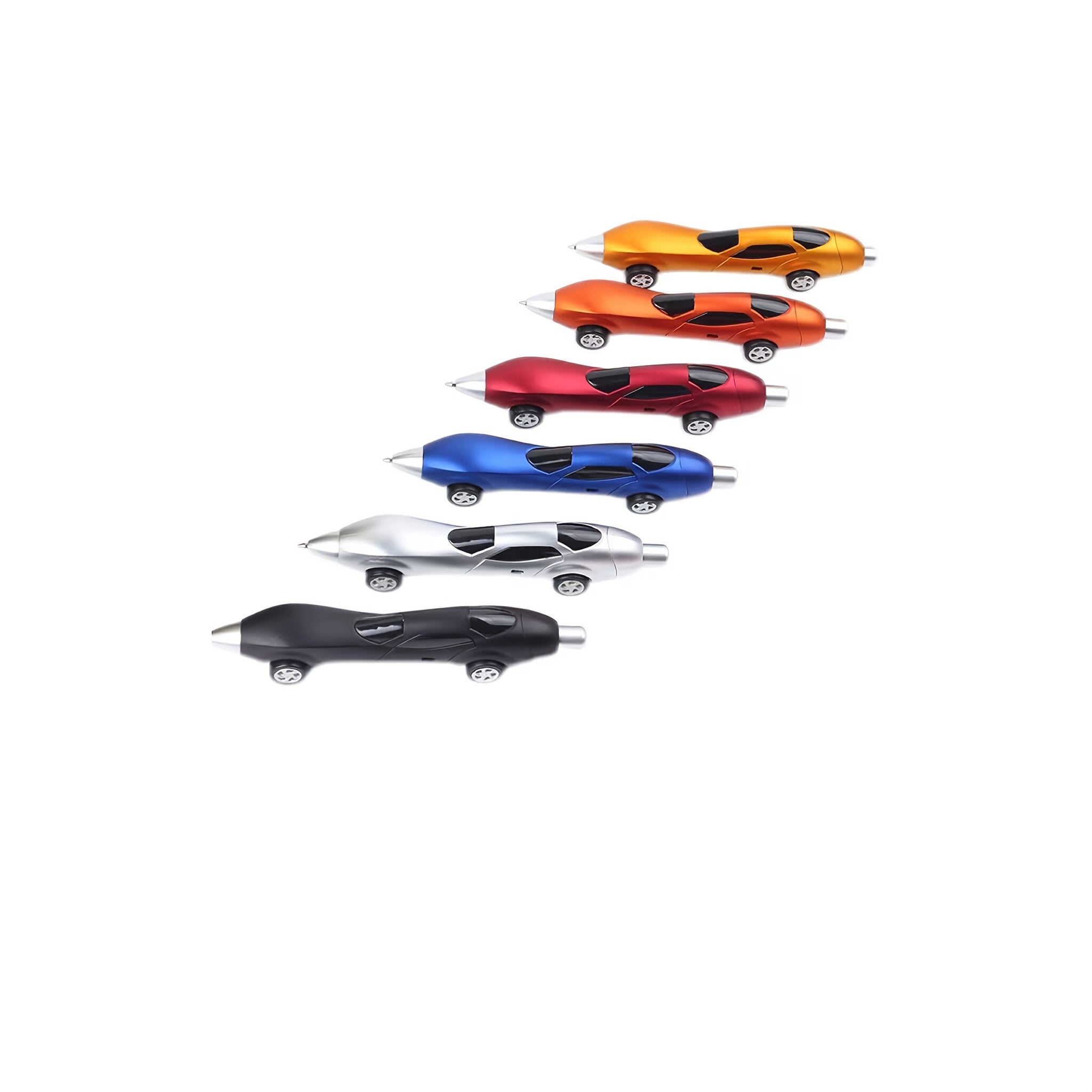 12/18pcs Assorted Retractable Ballpoint Pens, Ergonomic Fine Point, Cartoon/Animals/Fantasy/Superhero Themes, Novelty Racing Design, Ideal for Students, Office Stationery, Party Favors