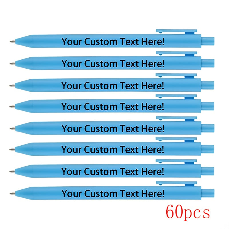 60pcs/set of customized inspirational macaron ballpoint pens, black ink cartridge, can be used as back-to-school season, Christmas and various holiday party gifts, company slogan customization, Corporate Giveaways, Inspirational Presents, Stylish