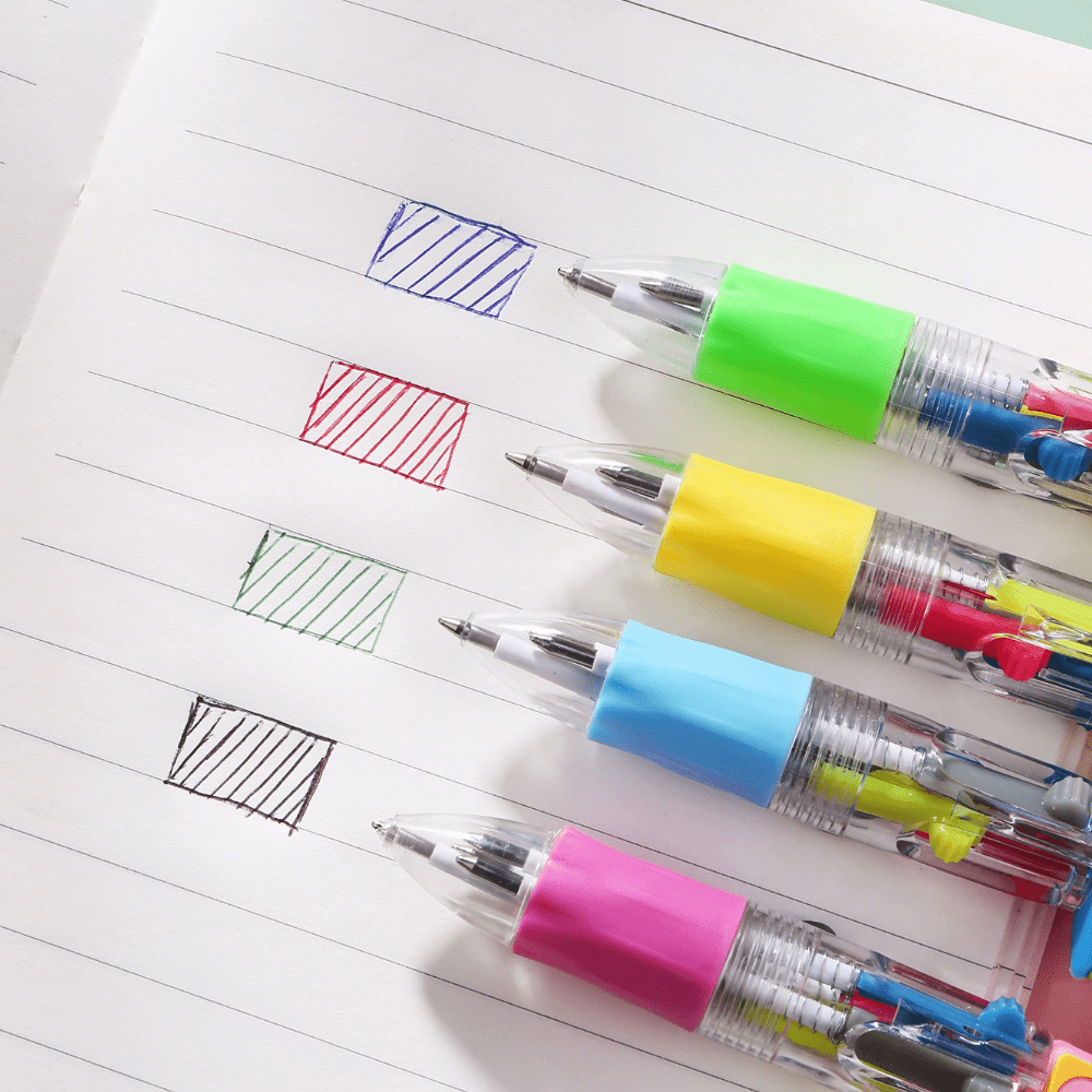 [20pcs 4-in-1 Pen] 20pcs Multi-Color Round Four-In-One Color Pen, Fine Tip Retractable Capybara Ballpoint Pens | Used for Party Gifts Back to School Gifts Classroom Rewards Bulk Gifts for Students Office Stationery