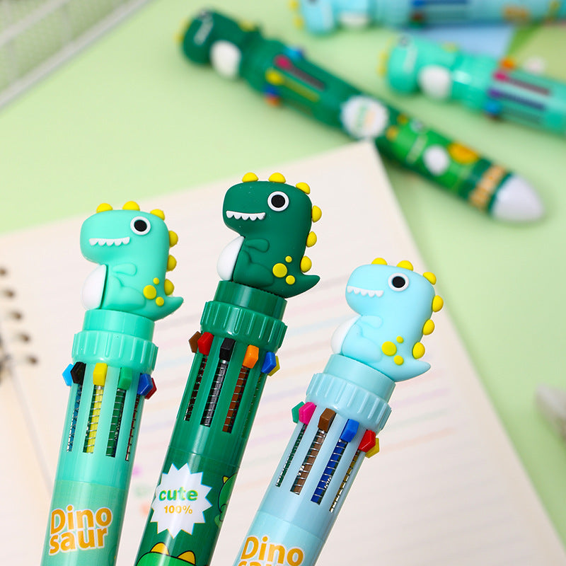 36pcs 0.5mm Cartoon Dinosaur Retractable Ballpoint Pens - Cute Multi-Color Dinosaur Design, Fine Tip for Precise Writing, Perfect for School, Office, and Creative Stationery, Dinosaur Gifts, School Stationery, Playful Design, Vibrant Colors