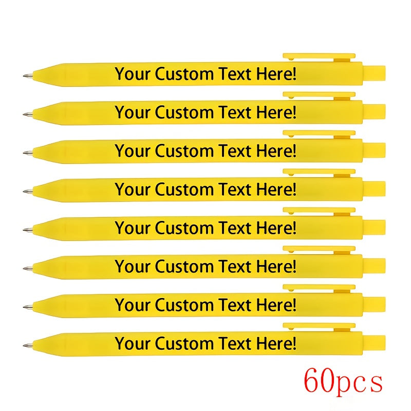 60pcs/set of customized inspirational macaron ballpoint pens, black ink cartridge, can be used as back-to-school season, Christmas and various holiday party gifts, company slogan customization, Corporate Giveaways, Inspirational Presents, Stylish