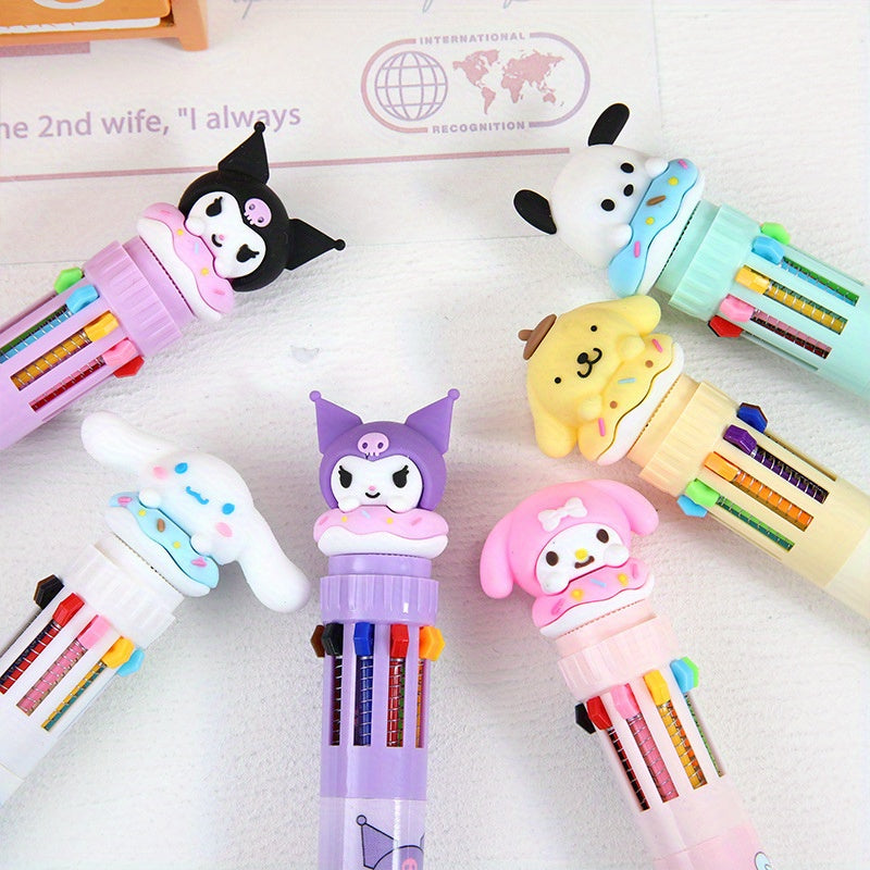 Sanrio Collection Multicolor Pens 6pcs