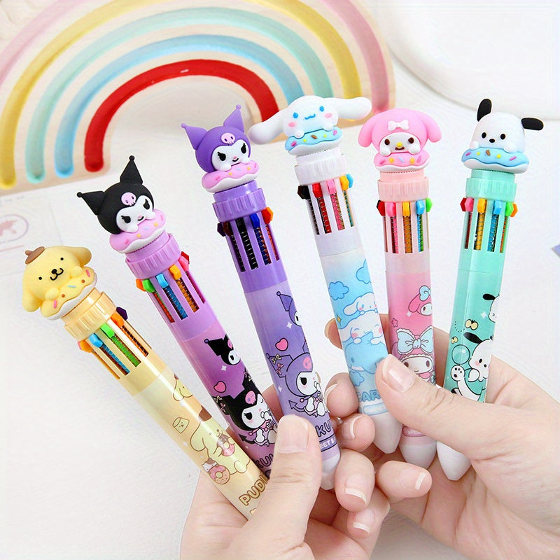 Sanrio Collection Multicolor Pens 6pcs